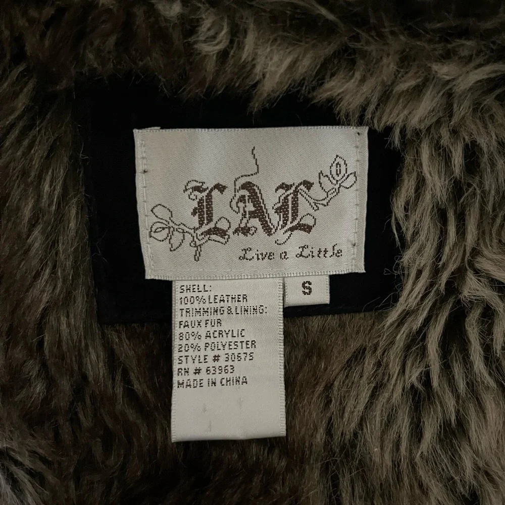 Live a little Leather Vest Penny Lane - Picture 5 of 5